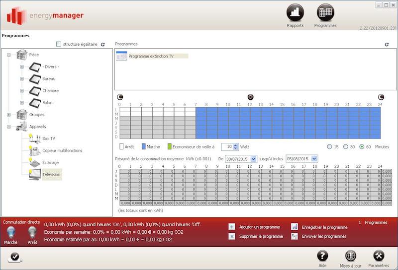 programmation modules Energy manager