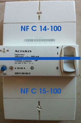 NFC 14-100 AGCP disjoncteur de branchement de l'installation électrique
