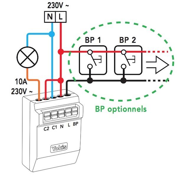 schéma électrique yokis télérupteur