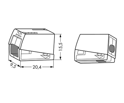 déconnecter une borne wago pour luminaire