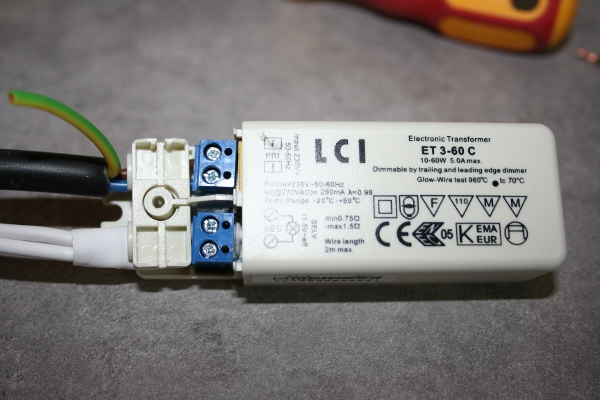 fermeture transformateur électronique pour spot 12V 50W