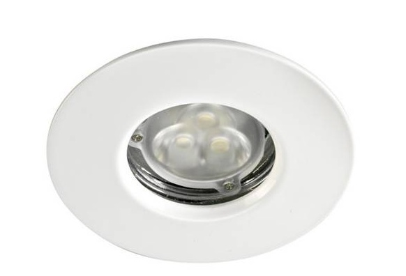 Spot encastré rond fixe G5.3 IP65 Aric Hydro blanc