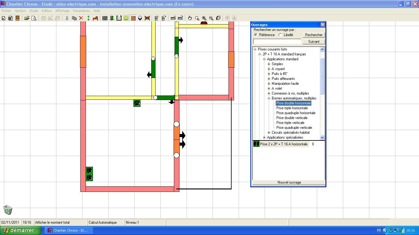 logiciel-electricite-chrono-chantier-positionnement-prise-de-courant