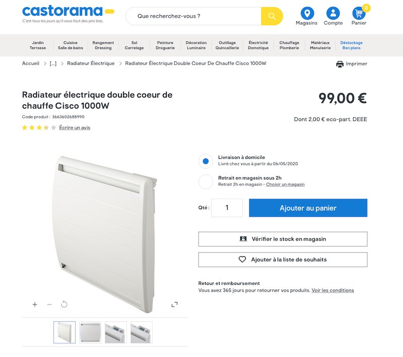 Chauffage électrique discount comparatif prix