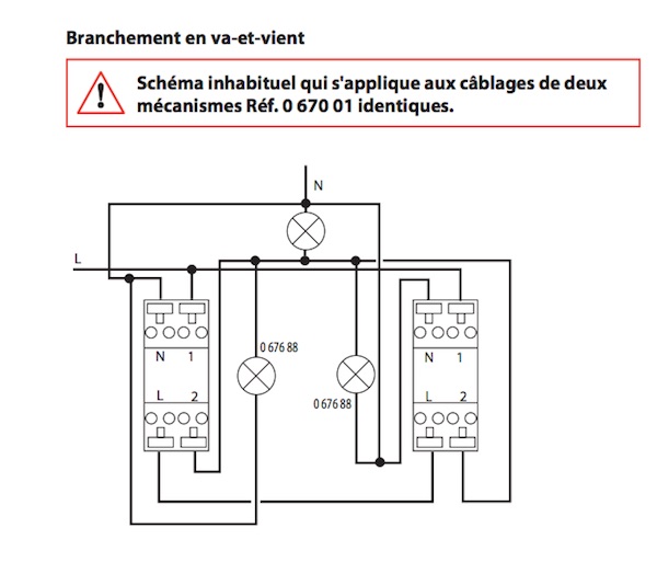 branchement interrupteur va-et-vient notice schema electrique