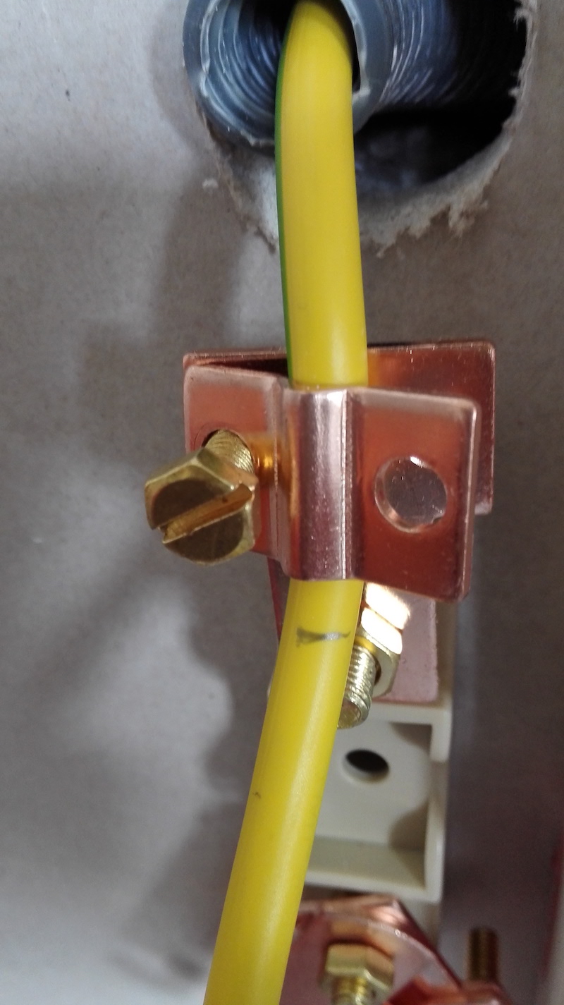 cable terre tableau électrique connexion 16mm2