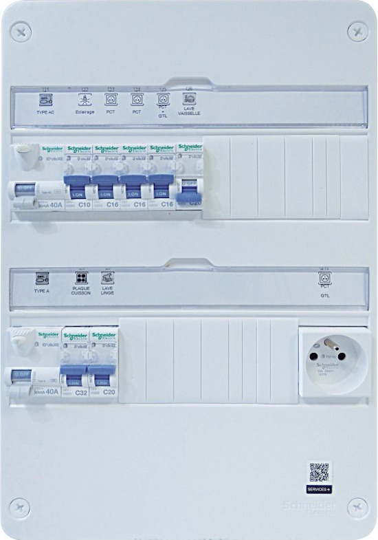 tableau electrique pré équipe schneider electrique