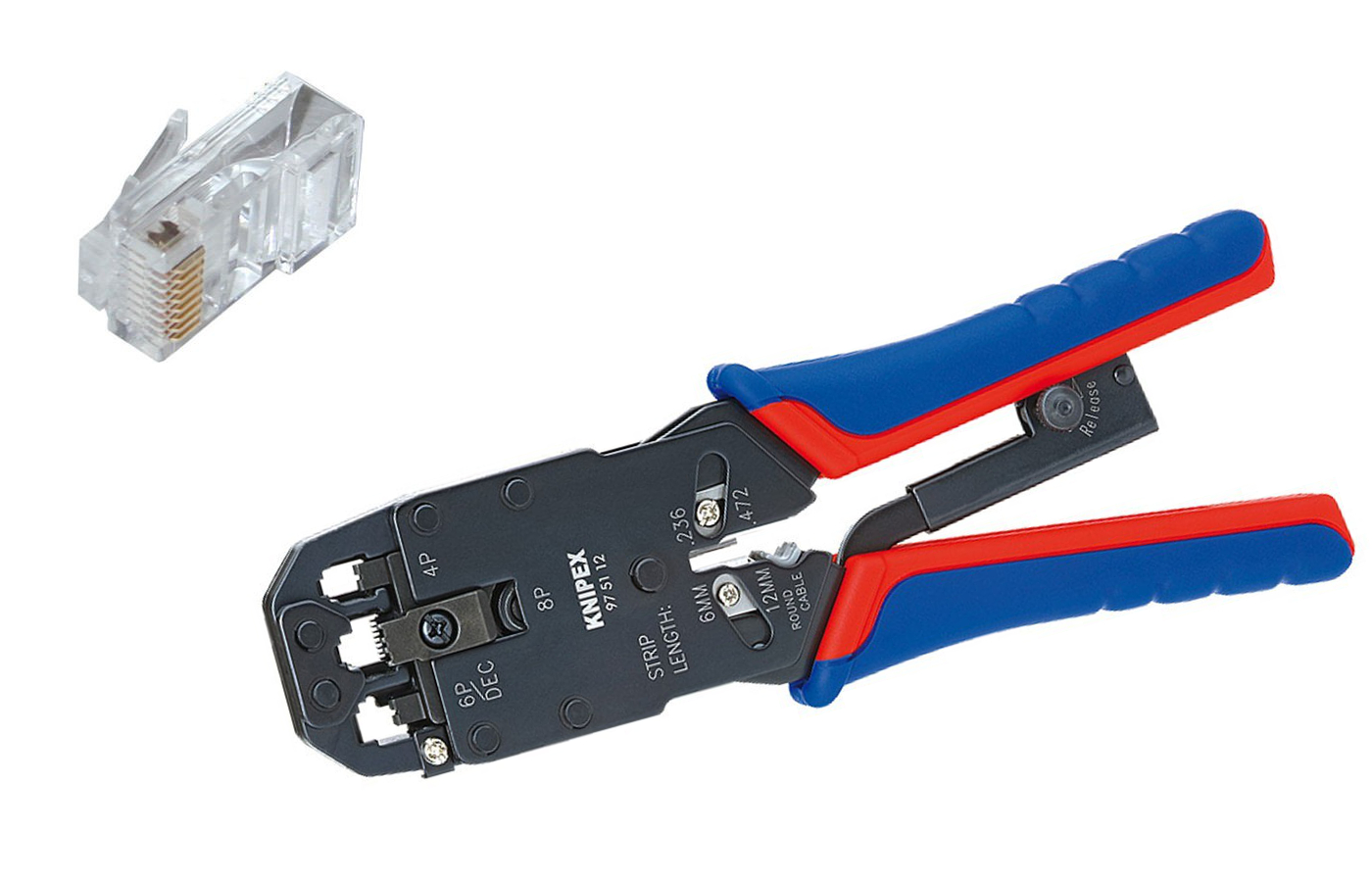 Pince à sertir RJ45 Knipex 975112, test pour le cablage RJ45: 