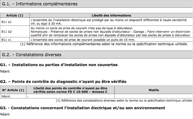 diagnostic électricité en cas de vente