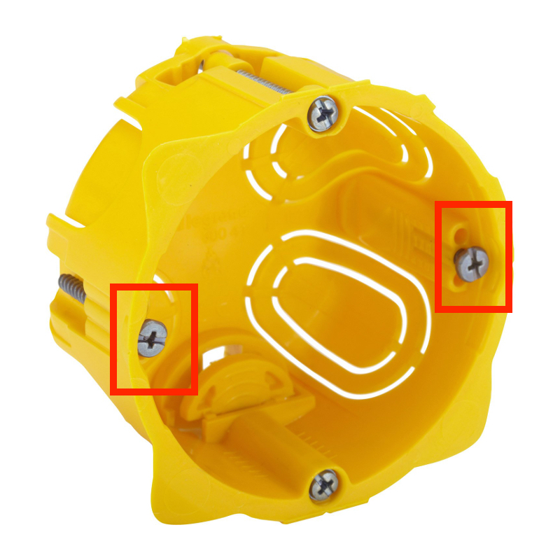 boite d'encastrement à vis