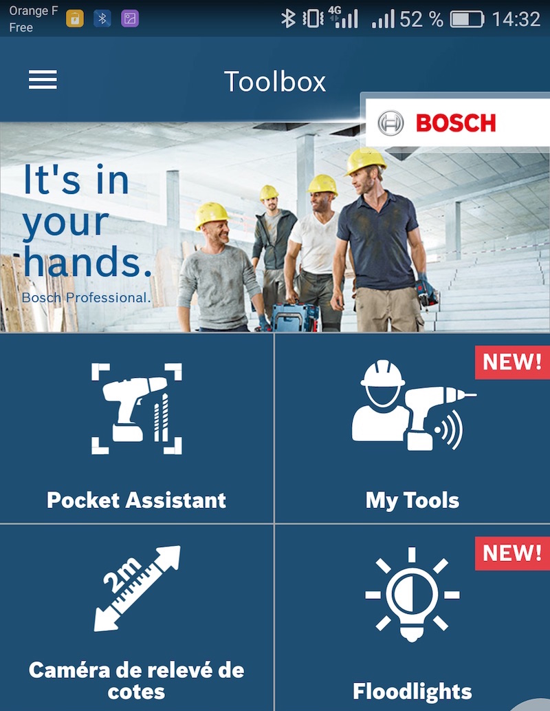 connexion bluetooth application bosch outils connectés test Meuleuse Angulaire Bosch 125mm 18V PSC