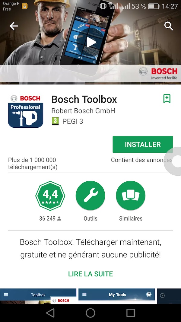 test de la meuleuse connectée Bosch 18V PSC test outillage connecté Bosch meuleuse angulaire PSC 18V