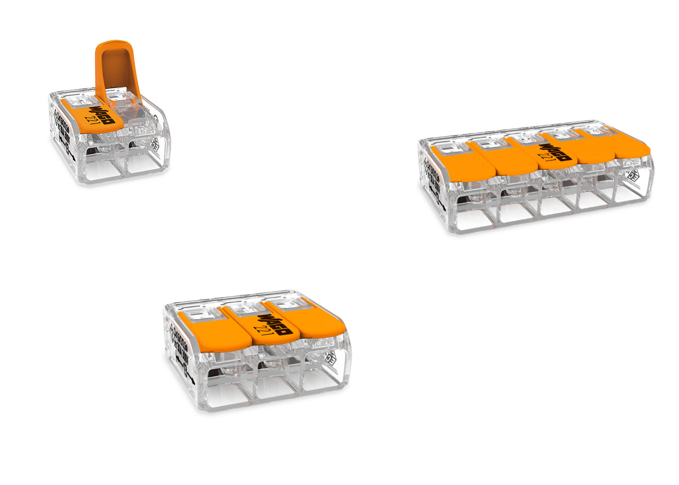 Connecteur rapide WAGO 1 à 3 fils 0,2-2,5mm2