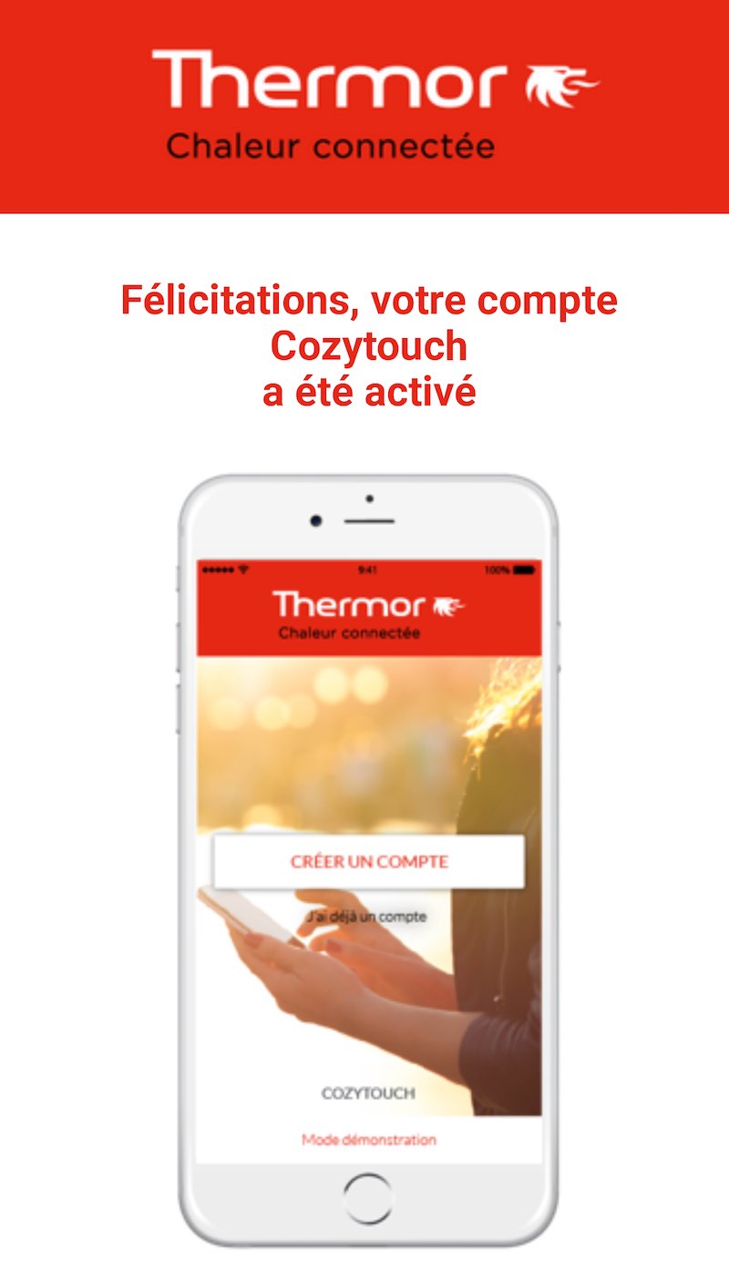 avis sur l'application Thermor Cozytouch