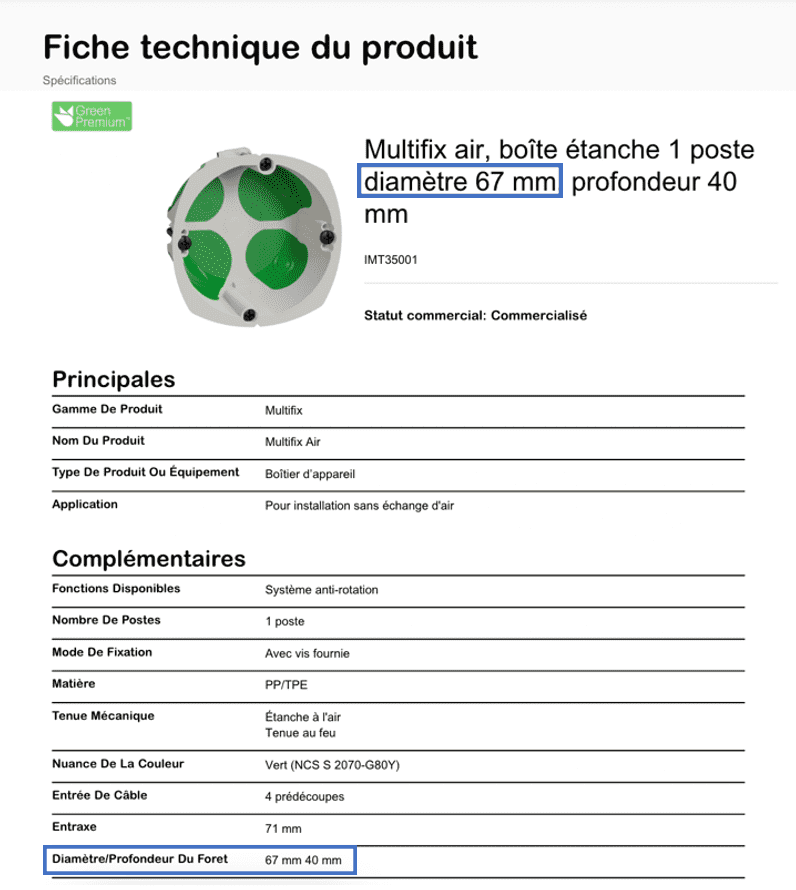 boite encastrement schneider