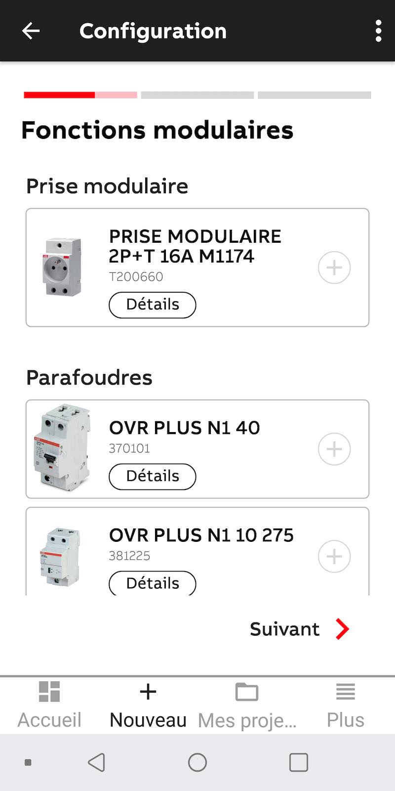 application sur smartphone pour électricien ABB Easy Pro