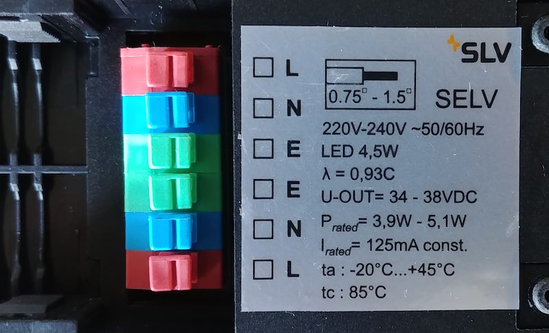 Test spot LED SLV