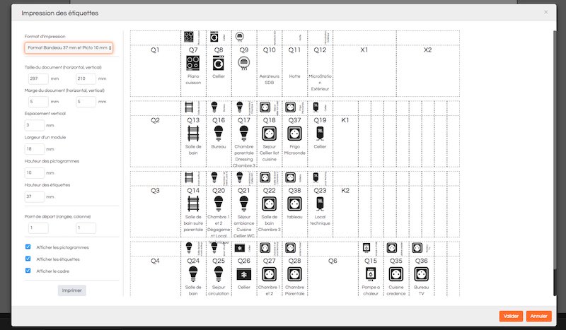 outil pour réaliser les étiquettes du tableau électrique