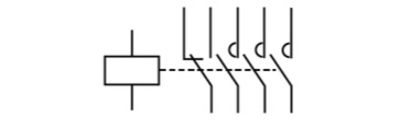 symbole électricité contacteur triploaire