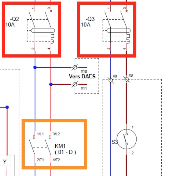 explication schéma électrique avec nombre