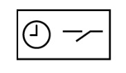 représentation d'un interrupteur horaire sur un plan électrique