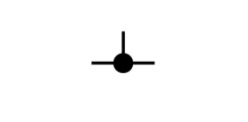 symbole électrique de la dérivation sur un plan
