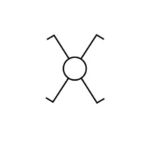 symbole électrique double va et vient