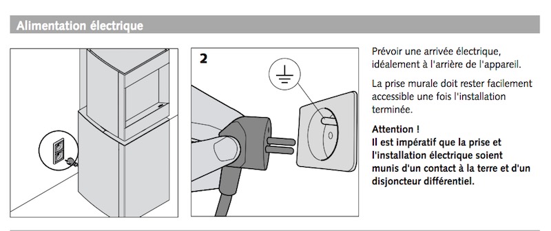 norme électrique raccordement du poêle à granulé