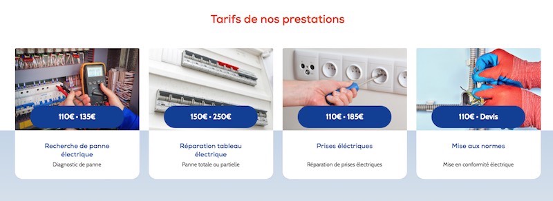 dépannage électrique d'urgence, quels sont les tarifs?