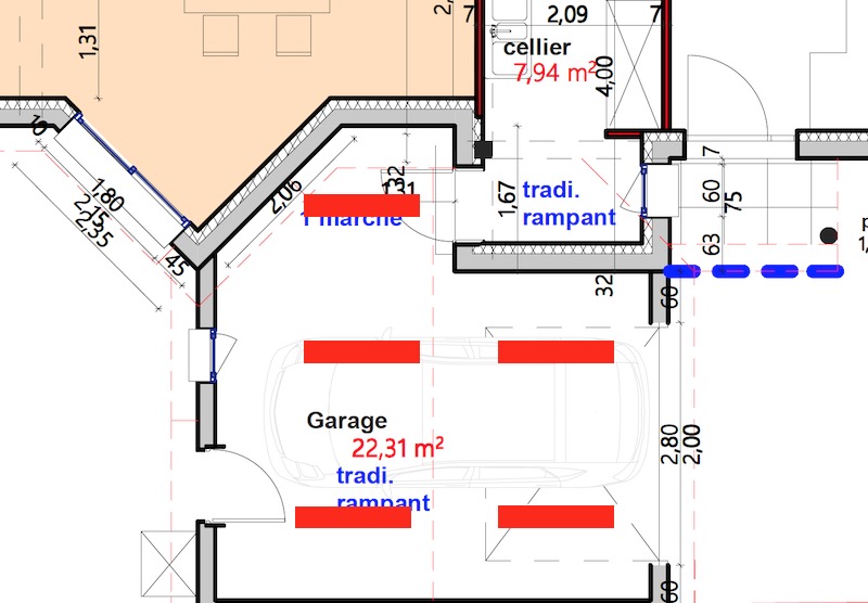 dimensionnement éclairage garage