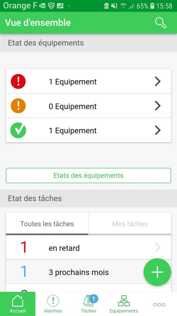 application schneider pour connexion à une armoire PrismaSet Active