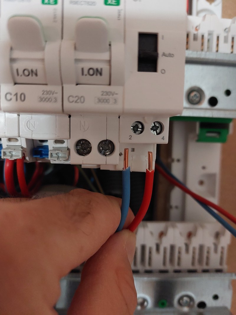 connexion du cumulus au Contacteur R9ECT620