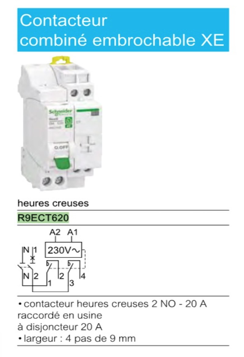 Installer un contacteur jour-nuit ou heures-creuses  Contacteur, Tableau  électrique triphasé, Câblage électrique maison