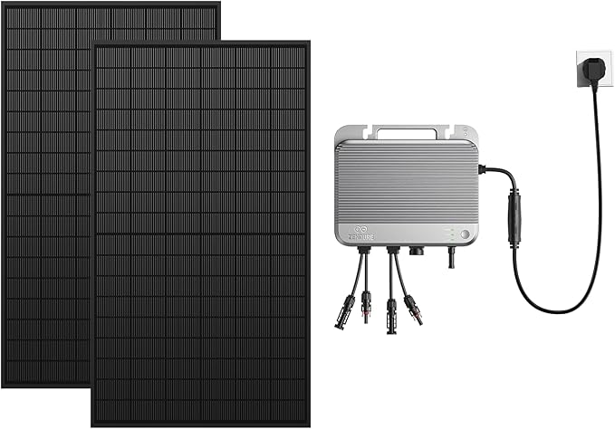 Zendure SolarFlow 800 - Micro-onduleur Hybride Intelligent 1200W MPPT, Rendement énergétique de 96%, Puissance AC bidirectionnelle de 800 W, avec Panneau Solaire Bi-facial 1118W