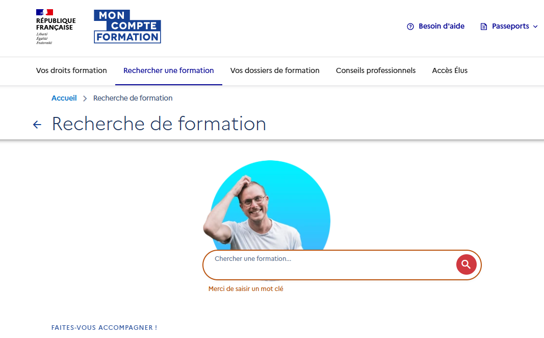 Recherche de formation électricité - CPF