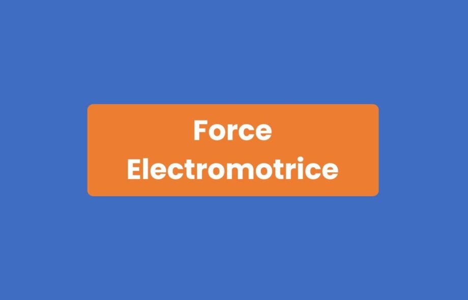 Force électromotrice