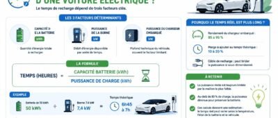Temps de recharge d&rsquo;une voiture electrique : tableau complet 2026