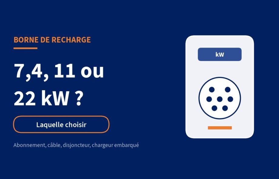 Borne de recharge 7,4, 11 ou 22 kW : laquelle choisir ?