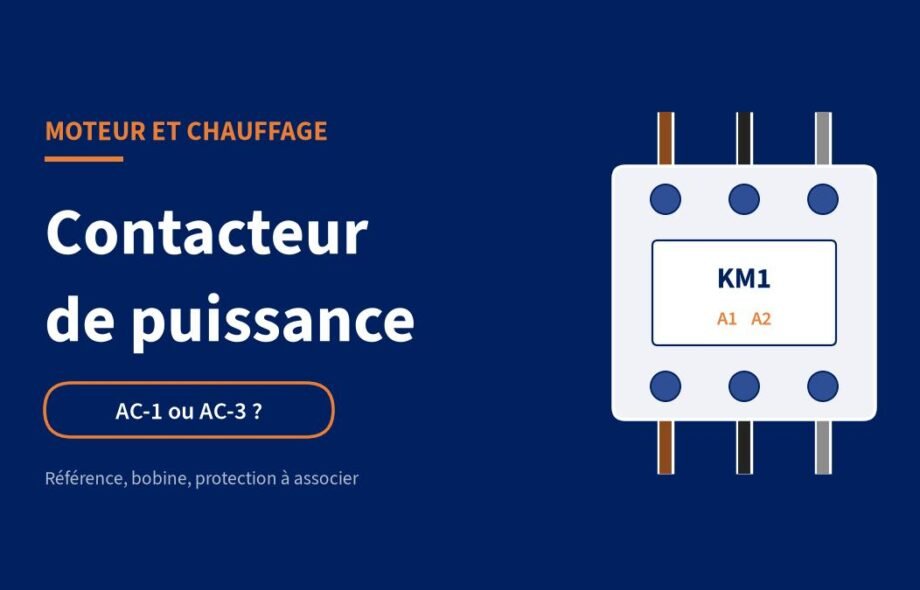 Contacteur de puissance : choix, lecture de la référence et schéma