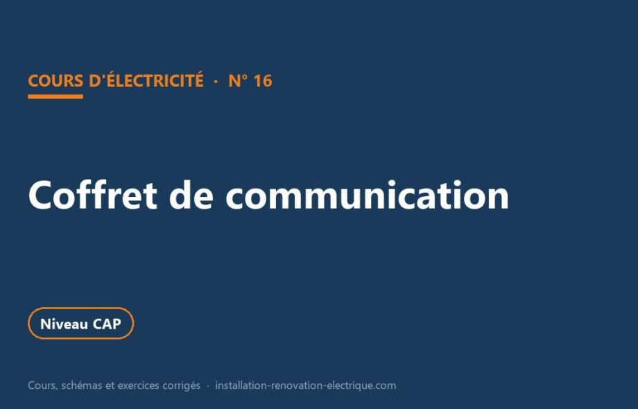Coffret de communication, grades et RJ45 : cours et exercices