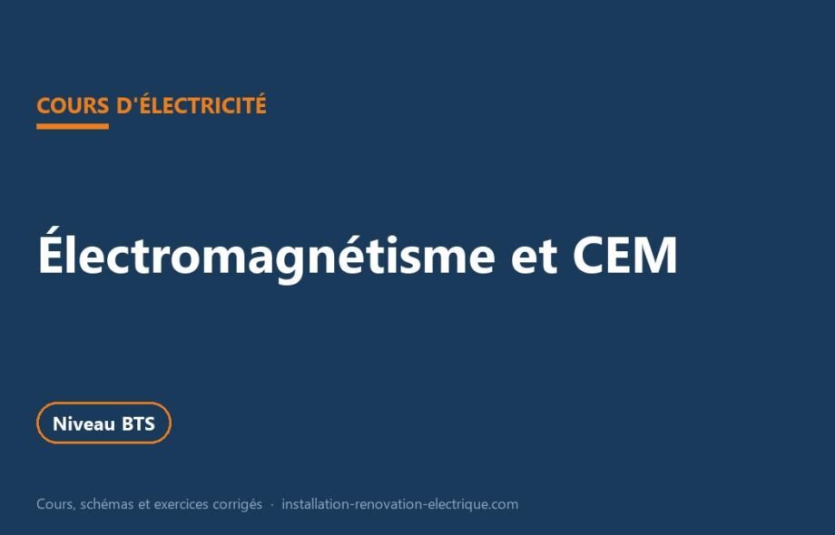 Électromagnétisme et CEM : cours BTS, lois et exercices corrigés