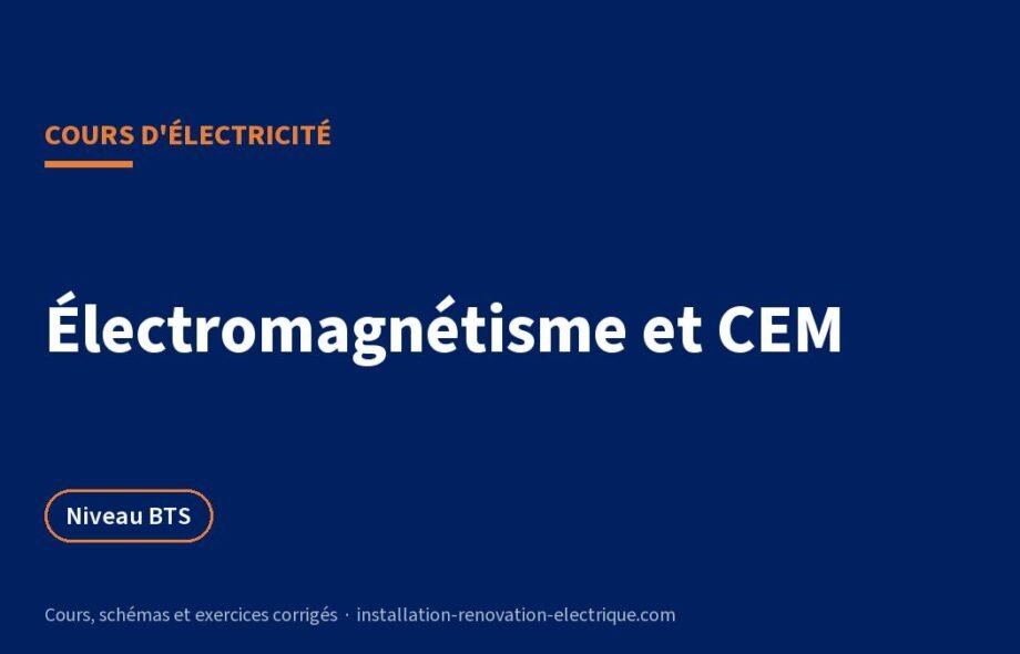 Électromagnétisme et CEM : cours BTS, lois et exercices corrigés