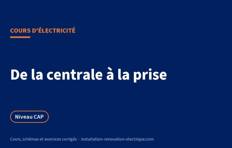 Production, transport et distribution de l&rsquo;électricité : le cours