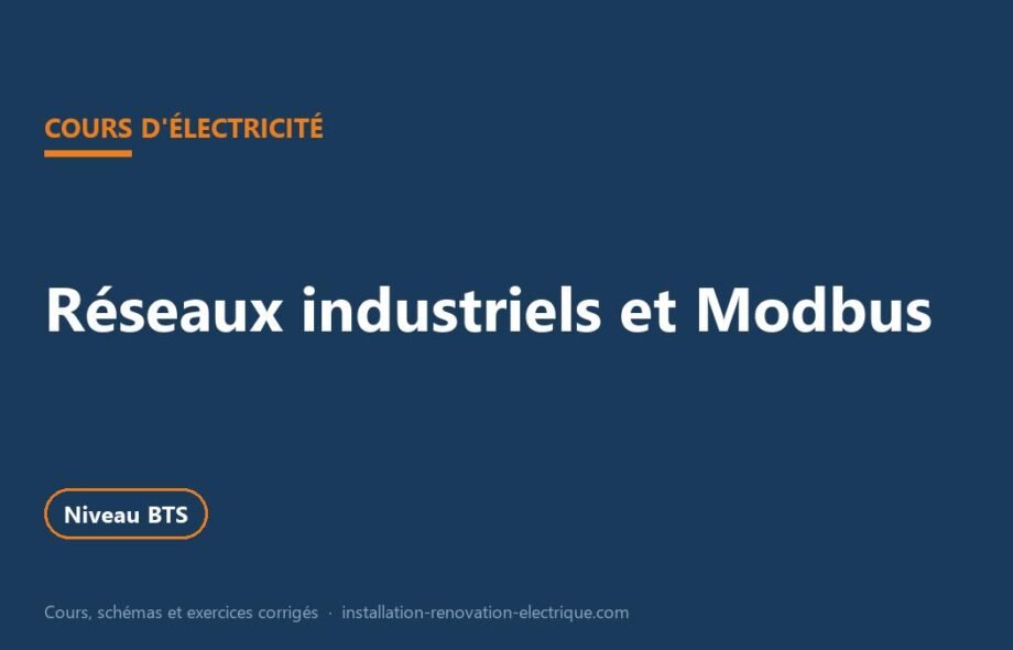 Réseaux industriels et Modbus : trame, supervision, CEI 61131-3