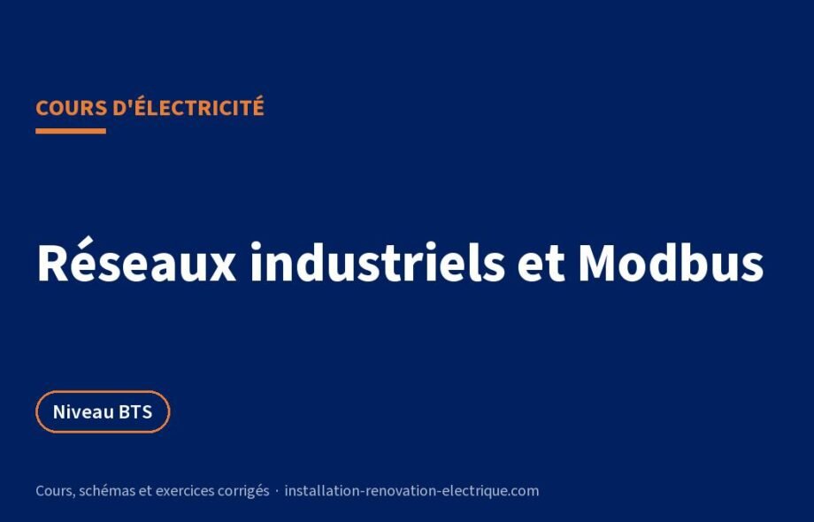 Réseaux industriels et Modbus : trame, supervision, CEI 61131-3