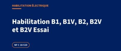 Habilitation B1, B1V, B2, B2V et B2V Essai : travaux, formation, titre