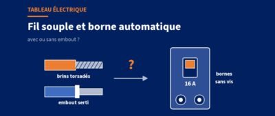 Fil souple dans une borne automatique de disjoncteur : avec ou sans embout ?