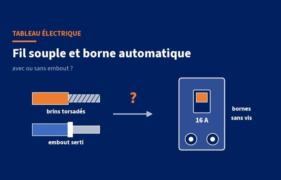 Fil souple dans une borne automatique de disjoncteur : avec ou sans embout ?