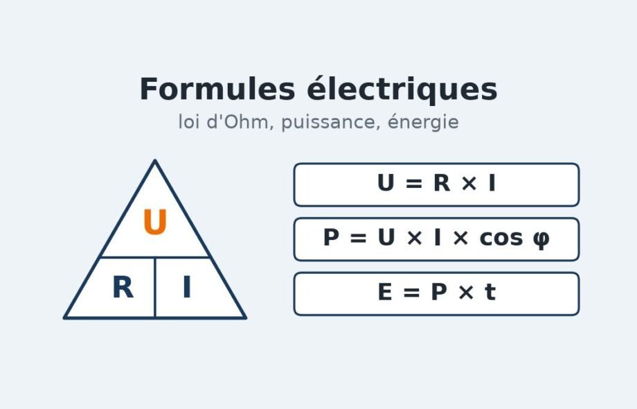Formules électriques essentielles : l&rsquo;aide-mémoire
