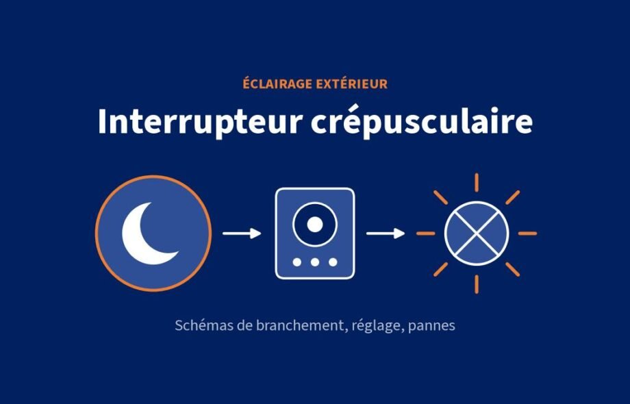 Interrupteur crépusculaire : branchement, schéma et réglage